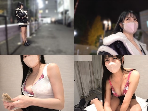 ＜裏風俗＞マスクしてても可愛いのが分かる立ちんぼ女子と交渉して生エッチ確定でラブホへGO♡潮吹きスゴくてコリャ当たりやわ