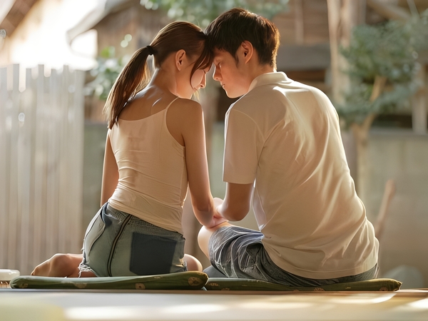 【幼馴染の汗だく夏エッチ】『暑いからって…こんなに密着しなくても…』スレンダーな身体をくっつけて、髪も肌も汗で濡れちゃう！幼馴染との真夏の濃厚セックスで、何度もイっちゃう♡